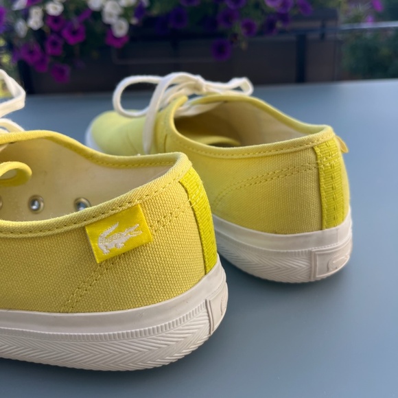 Lacoste Yellow Canvas Sneakers - Picture 5 of 9
